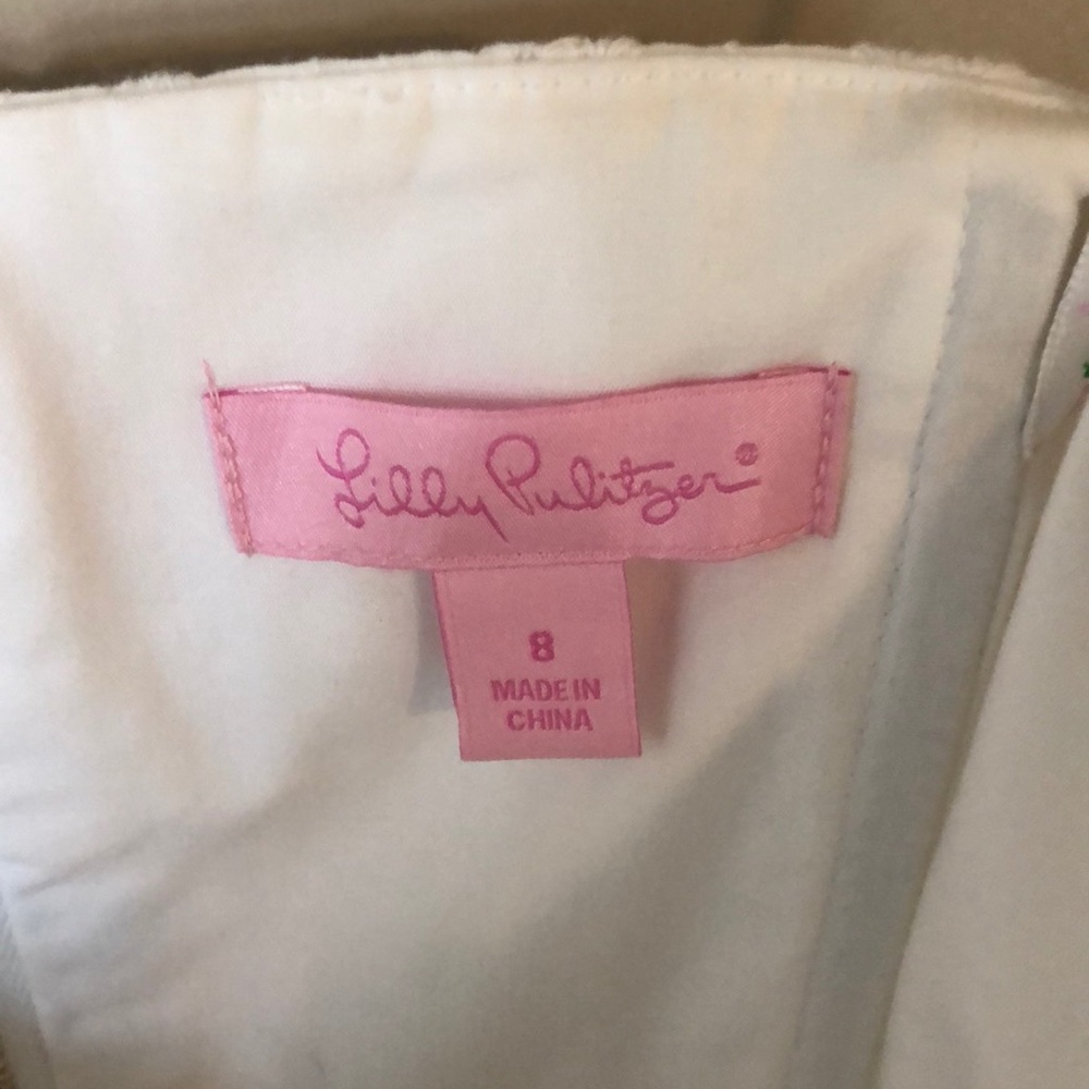Lilly Pulitzer white eyelet strapless peplum dress - Picture 4 of 4